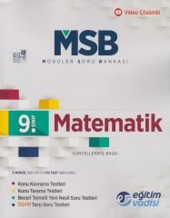 9. Sınıf Matematik Güncel MSB Modüler Soru Bankası Eğitim Vadisi Yayınları