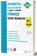 8. Sınıf LGS 1. Dönem Türkçe Ayrıntılı Sağlam Tekrar Soru Bankası KVA Yayınları