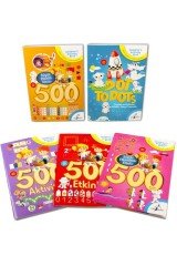 500 Etkinlik Aktivite 5 Kitap 320 Sayfa  Eğitici Öğretici ve Zeka Geliştirici Çocuk Gezegeni