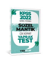 2022 KPSS Sözel Mantık Çek Kopart Yaprak Test Yediiklim Yayınları