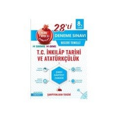 8. Sınıf Nar Tanesi T.C. İnkılap Tarihi Ve Atatürkçülük 28 li Deneme Sınavı Nartest Yayınları