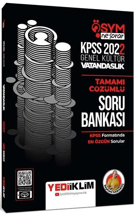 2022 KPSS Genel Kültür ÖSYM Ne Sorar Vatandaşlık Tamamı Çözümlü Soru Bankası Yediiklim Yayınları