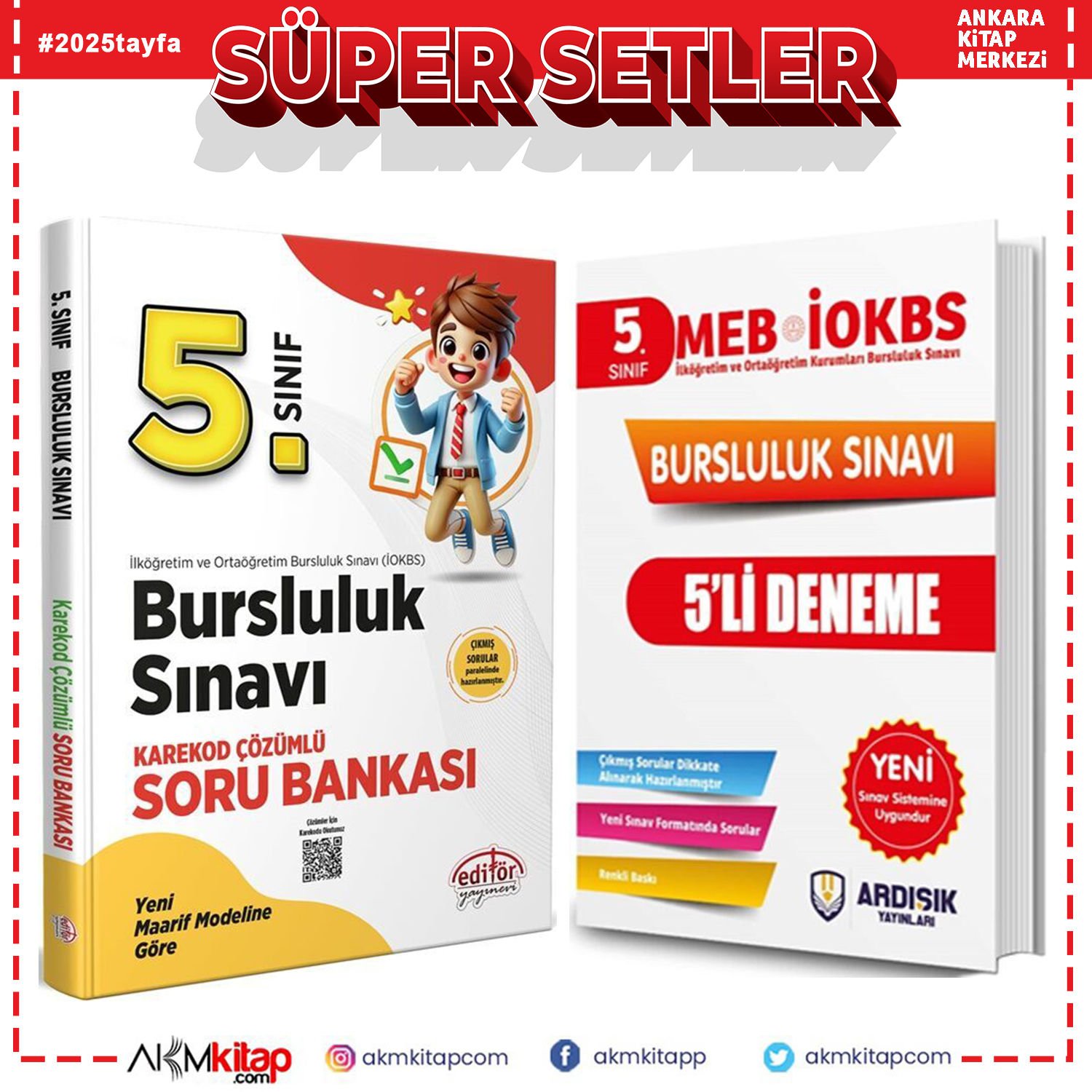 Editör 5.Sınıf Bursluluk Soru ve Ardışık PYBS Deneme Seti 2 Kitap