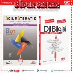 Acil AYT Matematik 8 li Deneme ve AKM Dil Bilgisi Soru Bankası Seti 2 Kitap