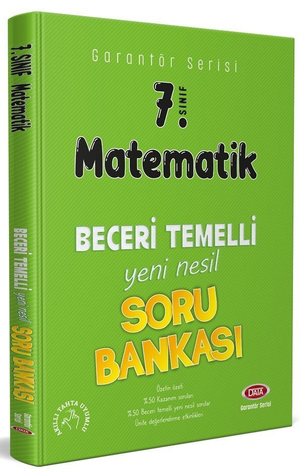 7. Sınıf Matematik Beceri Temelli Garantör Serisi Soru Bankası Data Yayınları