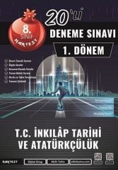 8. Sınıf T.C. İnkılap Tarihi ve Atatürkçülük 1. Dönem Mod 20 Deneme Nartest Yayınları