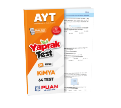 AYT Kimya Yaprak Test Puan Yayınları