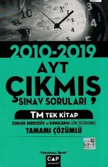 AYT TM Tek Kitap Tamamı Çözümlü Çıkmış Sınav Soruları Çap Yayınları