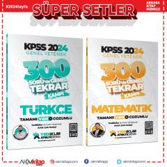 Yediiklim 2024 KPSS Türkçe ve Matematik 300 Soruda Genel Tekrar Kamp Kitabı Seti 2 Kitap