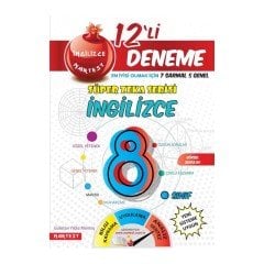 8. Sınıf Kırmızı Nar Efsane İngilizce 12 Deneme Sınavı (7 Sarmal + 5 Genel) Nartest Yayınları