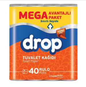 Drop 40'lı Tuvalet Kağıdı 2 Katlı Mega Avantajlı Paket