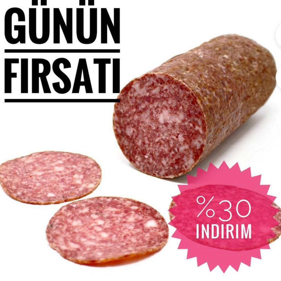 İçerisinde Dana Eti, Biber, Sarımsak ve Hardal Tohumları Bulunan Bir Salam Çeşidi