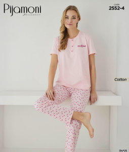 Pijamoni 2552-4 Pamuk Pijama Tk.