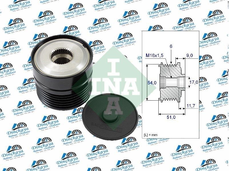 INA 535019210 77364721 ŞARJ DİNAMO RULMANI FIAT GRANDE PUNTO