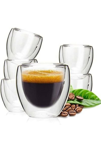 Çift Cidarlı Espresso Bardağı 80ml
