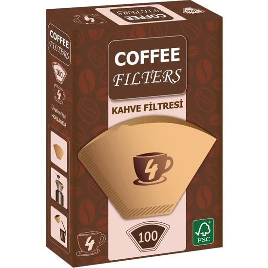 Coffee Filters Filtre Kahve Kağıdı No:4 100'lü Paket