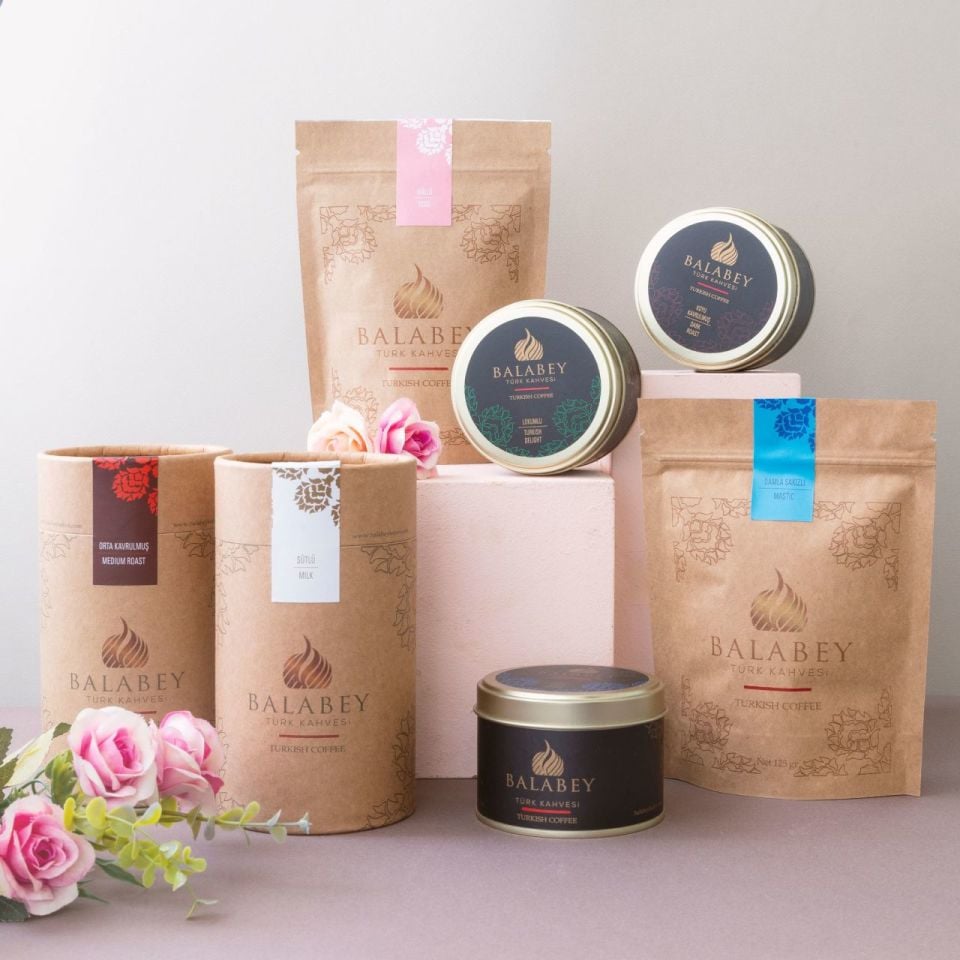 Balabey Orta Kavrulmuş Türk Kahvesi Kraft Paket 125g X 5 Adet