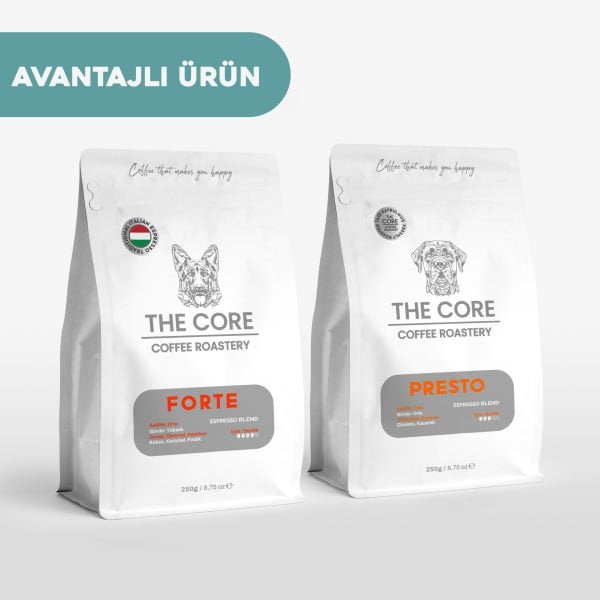 The Core 2'li Espresso Kahve Avantaj Seti Forte ve Presto  250gr X2