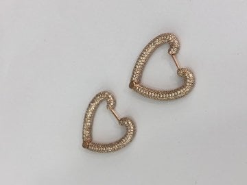 İTHAL KALP KÜPE ROSE (Tek)