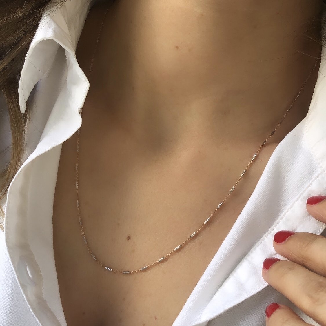 İTALYAN ZİNCİR ROSE WHİTE