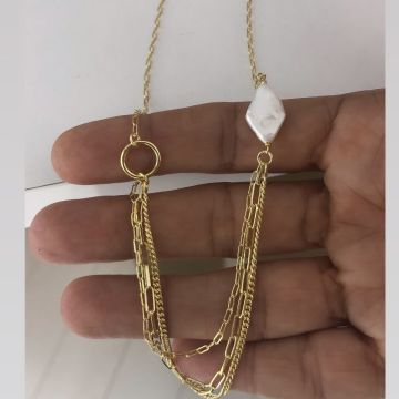 Çoklu Zincirli İnci Kolye
