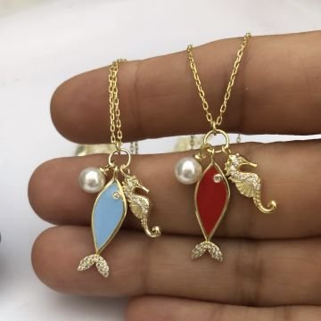 Mineli Balık Kolye