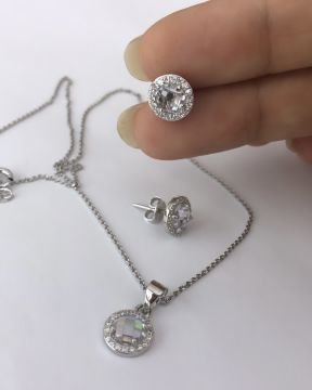 İthal Küpe Kolye Set