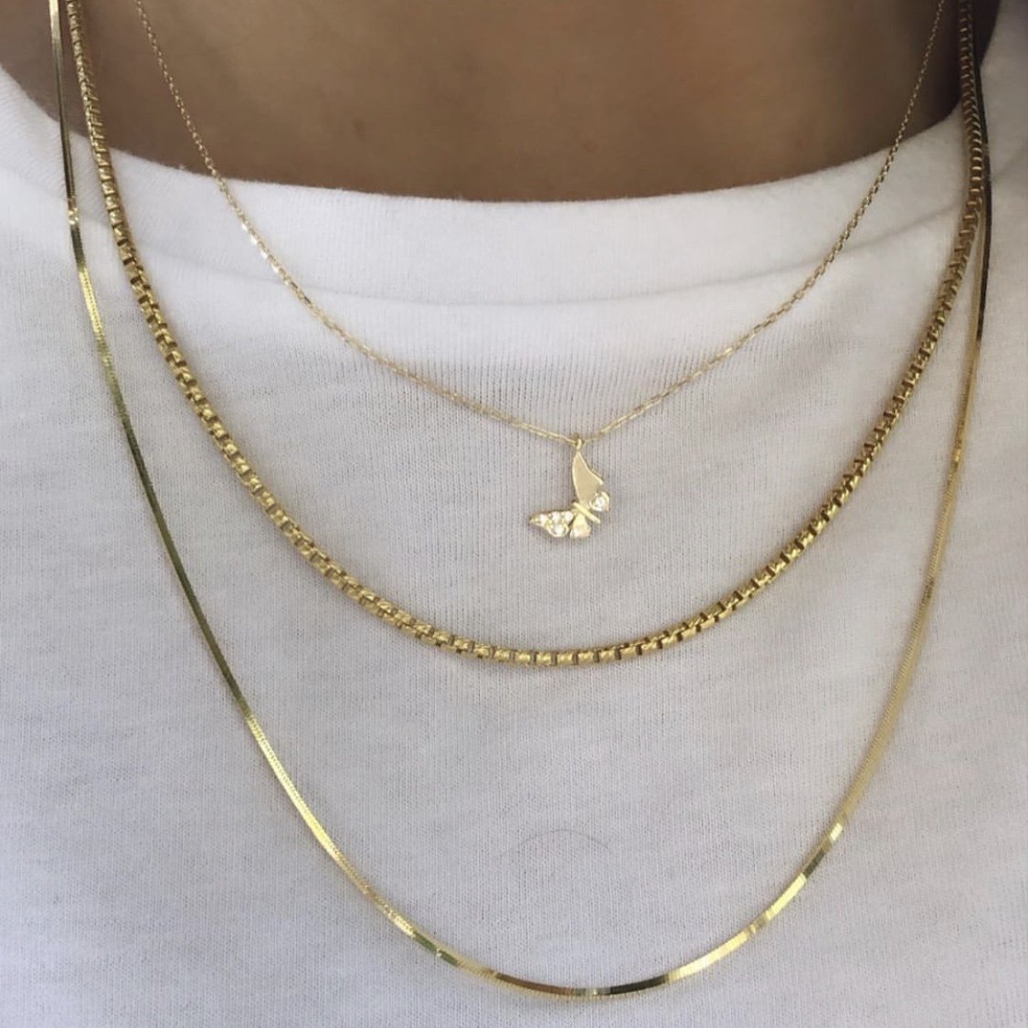 Kelebek Kolye Gold