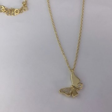 Kelebek Kolye Gold