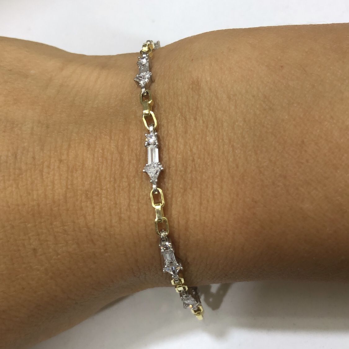 Baget Taşlı Gold Bileklik