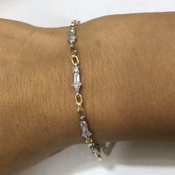 Baget Taşlı Gold Bileklik