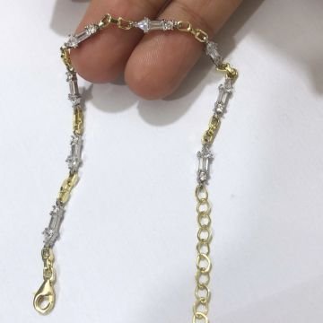 Baget Taşlı Gold Bileklik