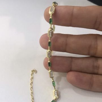 Yeşil Baget Taşlı Bileklik
