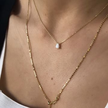 Opal Taşlı Kolye
