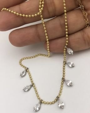 Damla Kolye Gold