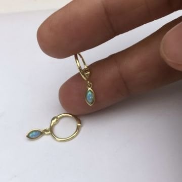 Opal Taşlı Küpe