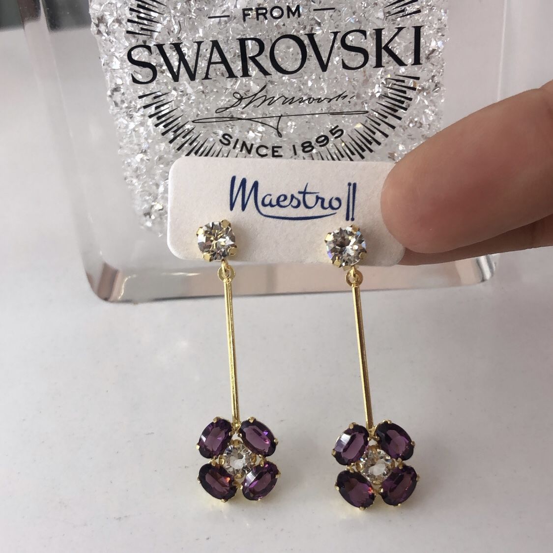 Maestro italy Rounded Elegance Sallantılı Geometrik Küpe