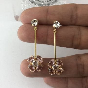 Maestro İtaly Rounded Elegance Sallantılı Geometrik Küpe