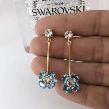 Maestro İtaly Rounded Elegance Sallantılı Geometrik Küpe