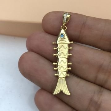 Balık Uç Turkuaz Taşlı