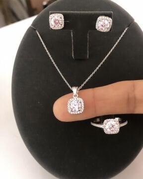 İthal Kolye Küpe Yüzük Seti