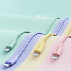 Joyroom İphone USB Renkli Yanmaz Silikon Data Şarj Kablosu