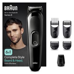 Braun Series 3 MGK3410 Hepsi Bir Arada Şekillendirme Seti, 6’sı 1 Arada Erkek Bakım Kiti