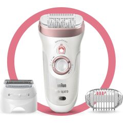 Braun Silk-Epil 9 9720 SensoSmart Kablosuz Islak & Kuru 4 Ek Parçalı 2'si 1 Arada Epilatör