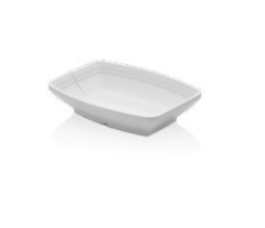 Kırılmaz Kare Kayık Tabak Nora 17 cm