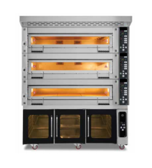 Taş Tabanlı 3 Katlı Fırın 124x84 cm Elektrik Isıtmalı Mayalandırmalı