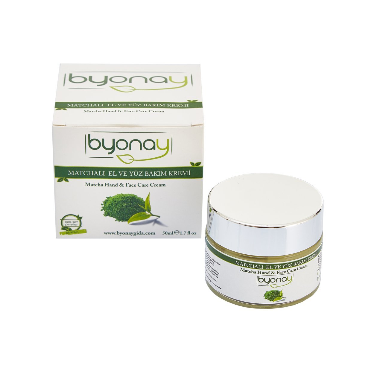 Byonay Matcha'lı El ve Yüz Bakım Kremi 50 ml