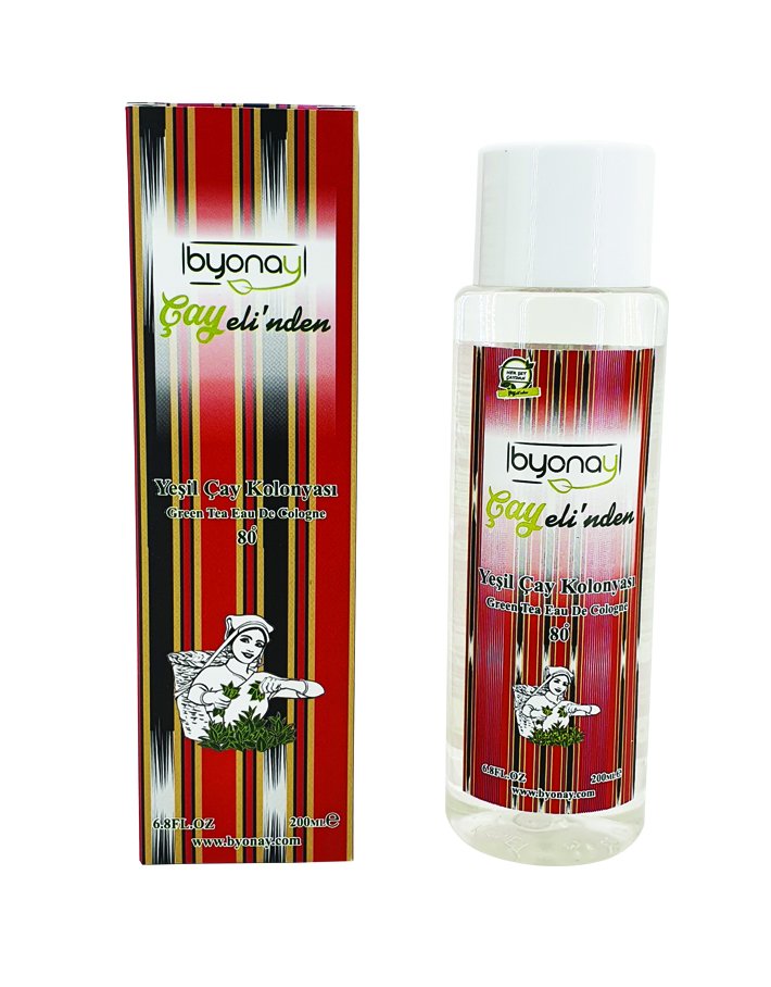 Yeşil Çay Kolonyası 200 ml Pet (Keşan motifli)