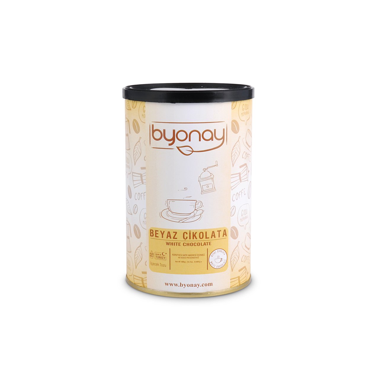 Byonay Beyaz Çikolata İçecek Tozu 400 GR Teneke