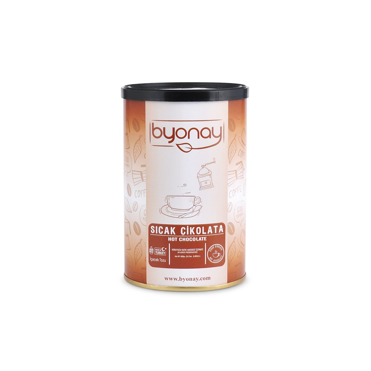 Byonay Sıcak Çikolata İçecek Tozu 400 Gr Teneke